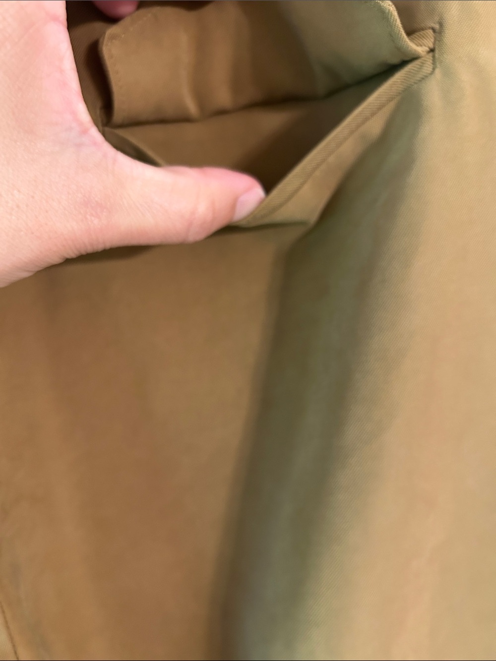 Banana Republic Olive-Tan Wide-Leg Pleated Chinos - Picture 5 of 14